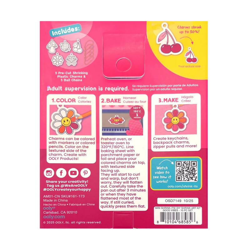 Shrink-Its! Mini DIY Shrink Art Kit - Good Vibes