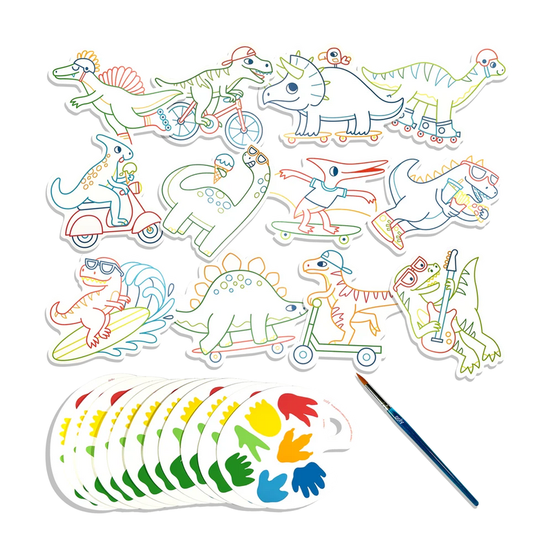 Easy Watercolor Painting Kit (Dinos)