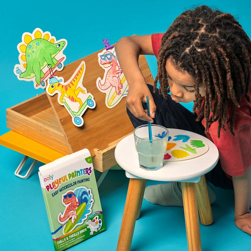 Easy Watercolor Painting Kit (Dinos)