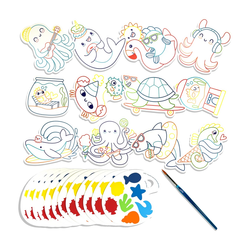 Easy Watercolor Painting Kit (Ocean Fun)