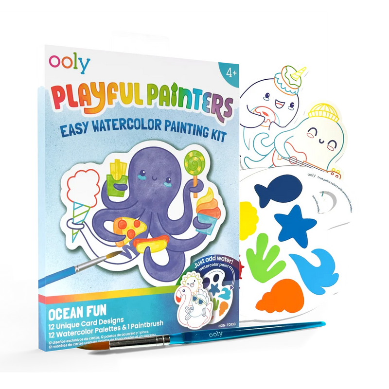 Easy Watercolor Painting Kit (Ocean Fun)