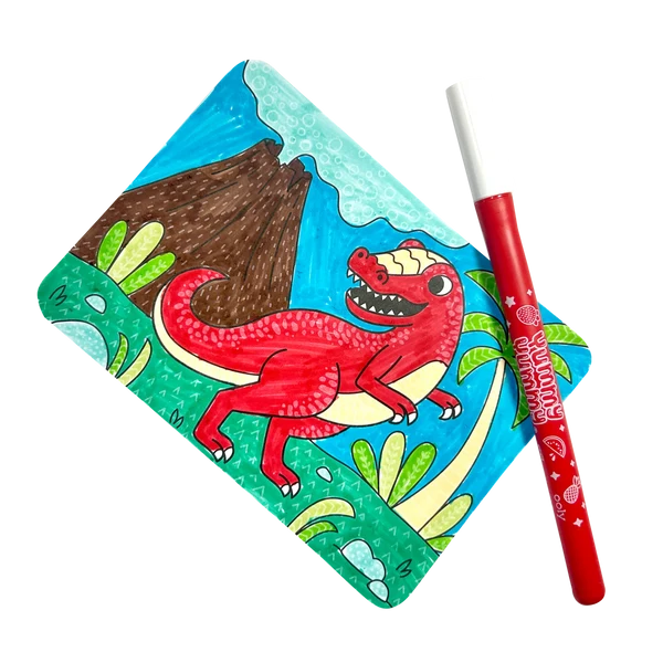 Hidden Pattern Coloring Cards – Dino Tales