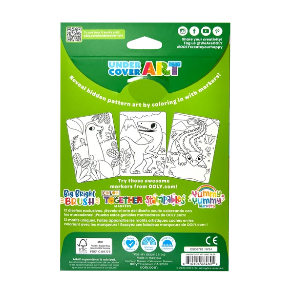 Hidden Pattern Coloring Cards – Dino Tales