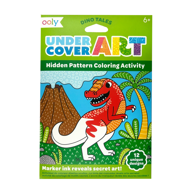 Hidden Pattern Coloring Cards – Dino Tales