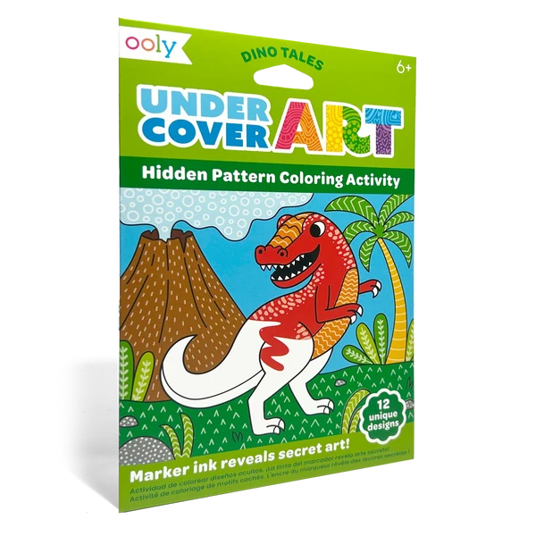 Hidden Pattern Coloring Cards – Dino Tales