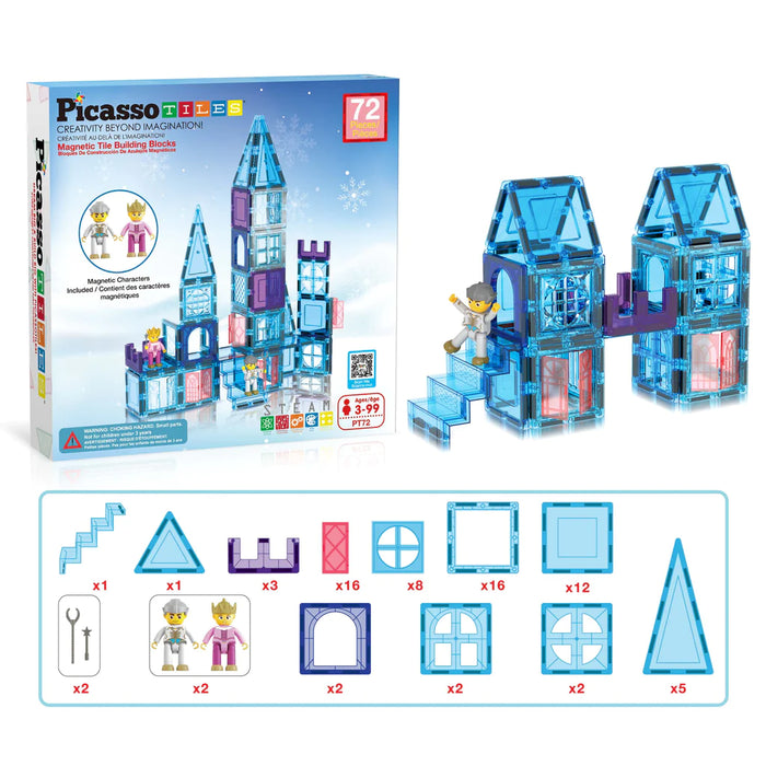 Magnetic Blocks Ice Castle Theme Toy Set (72pcs)