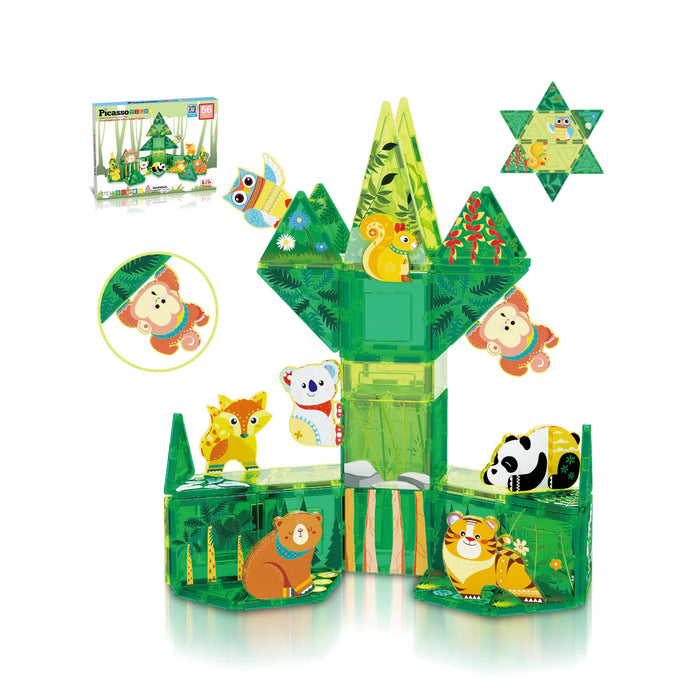 Magnetic Blocks Forest Theme Toy Set (56pcs)