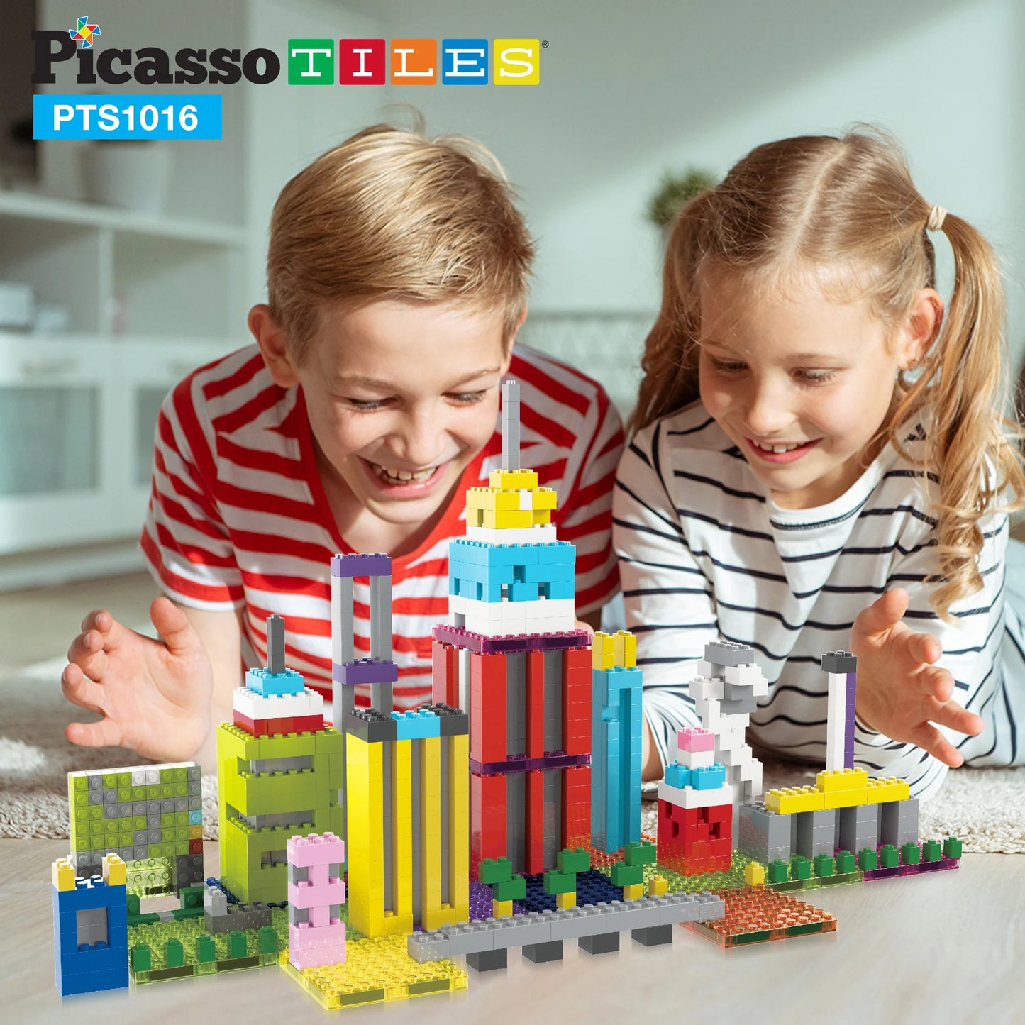 Magnetic Brick and Tile Building Set - 1016pcs