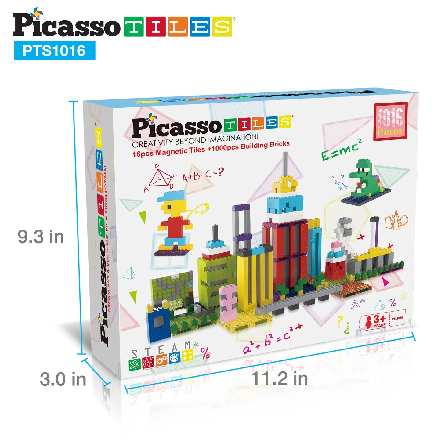 Magnetic Brick and Tile Building Set - 1016pcs