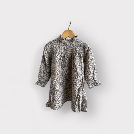 Floral Long Sleeve Dress (Linen)