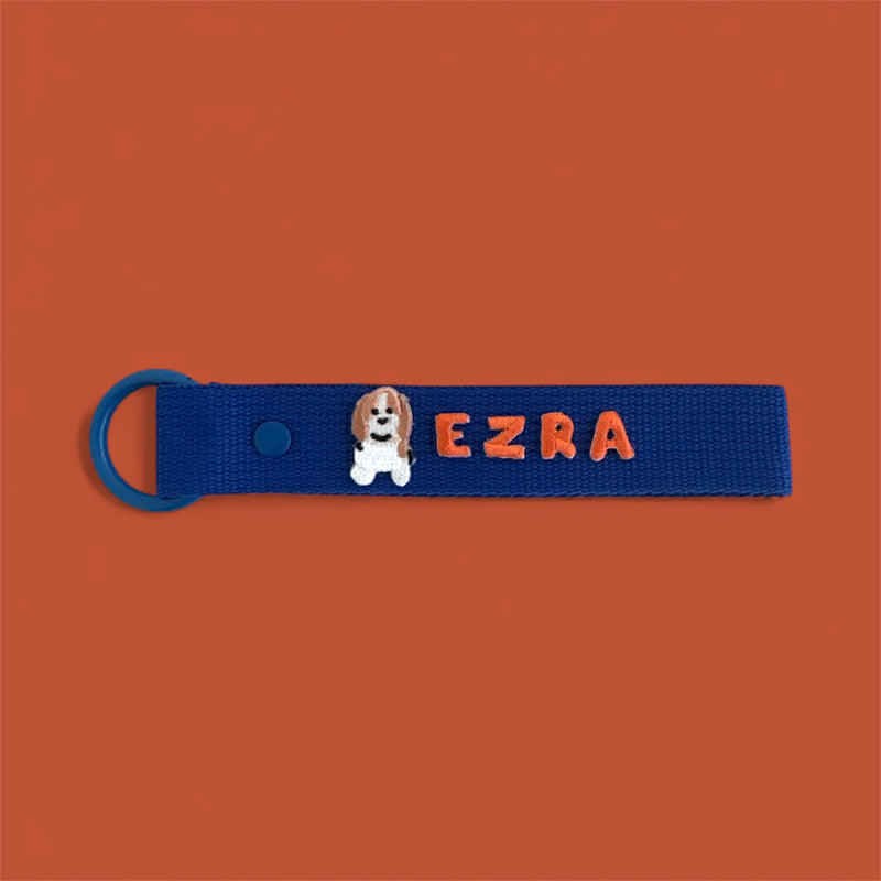 Animal Patch Personalized Name Keychain