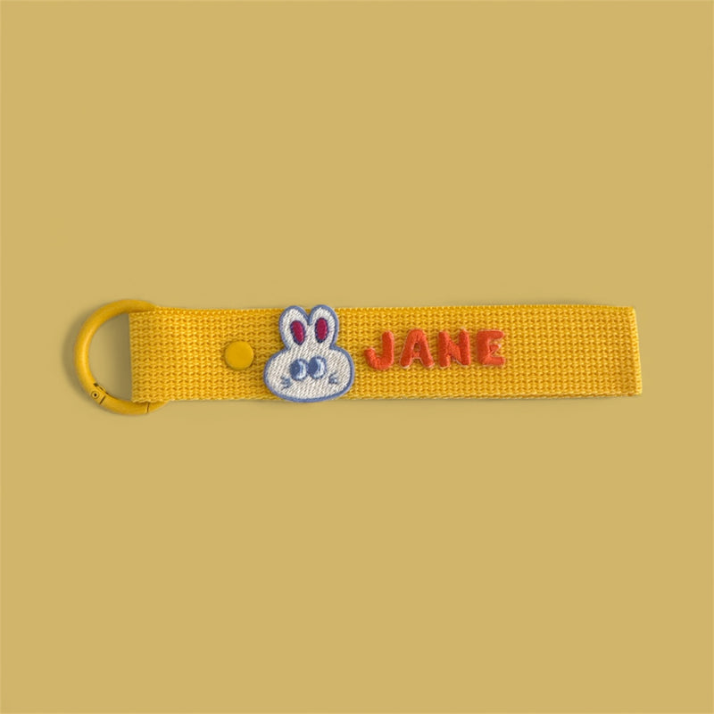 Animal Patch Personalized Name Keychain