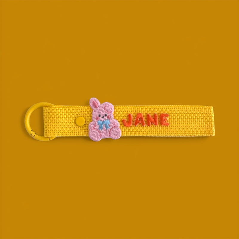 Animal Patch Personalized Name Keychain