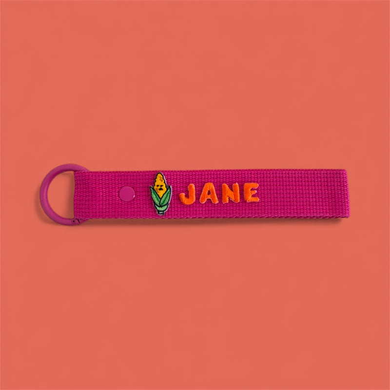 Food Patch Personalized Name Keychain
