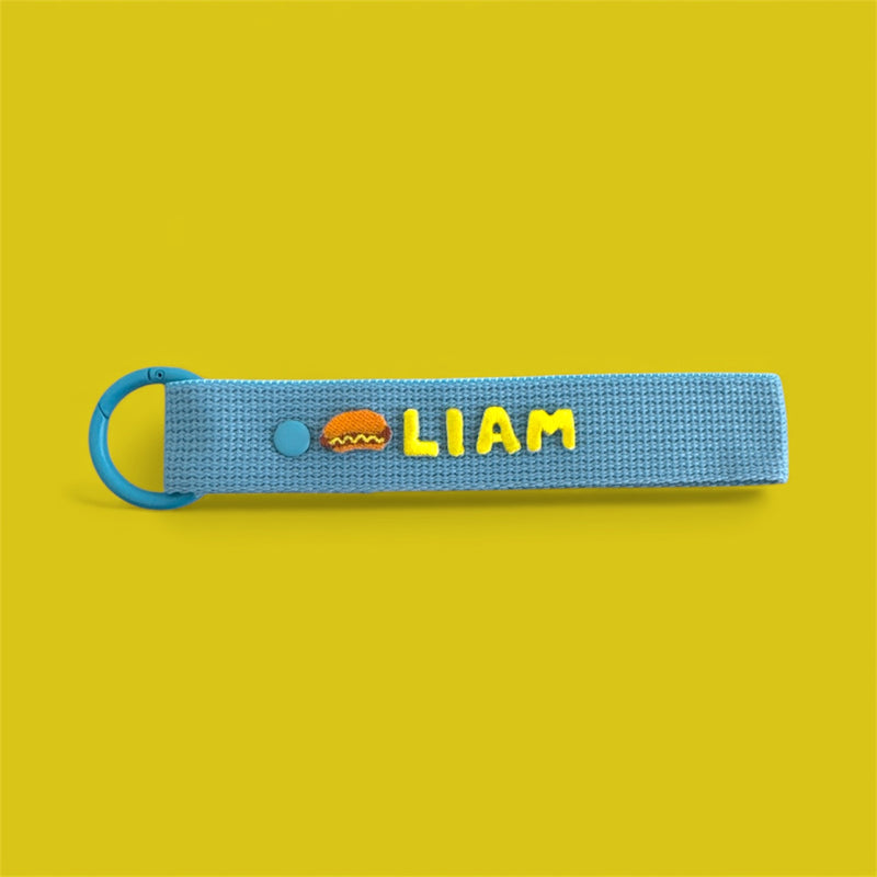 Food Patch Personalized Name Keychain