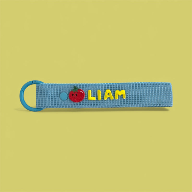 Food Patch Personalized Name Keychain