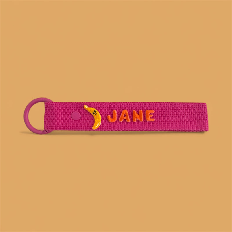 Food Patch Personalized Name Keychain