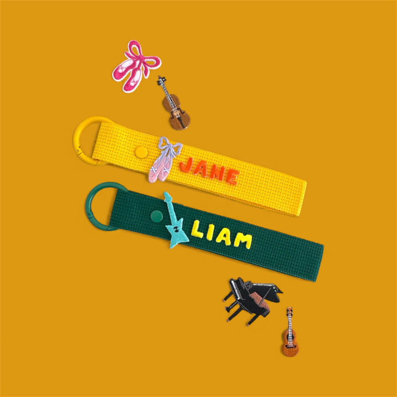 Arts&Instrument Patch Personalized Name Keychain