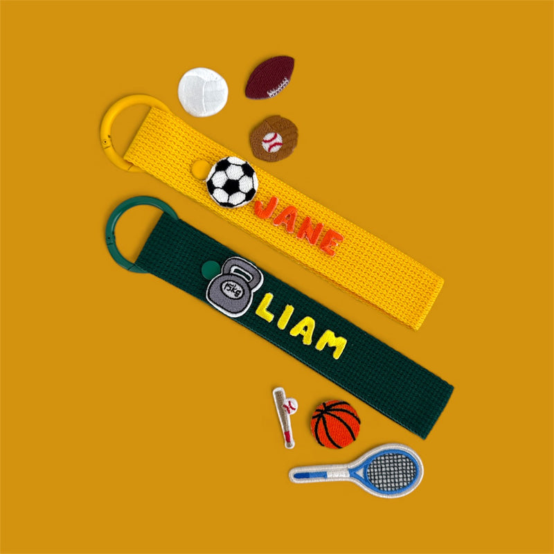 Sports Patch (Zone 2) Personalized Name Keychain