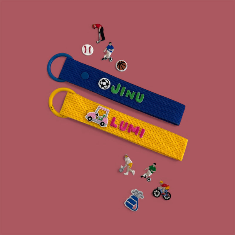 Sports Patch (Zone 1) Personalized Name Keychain