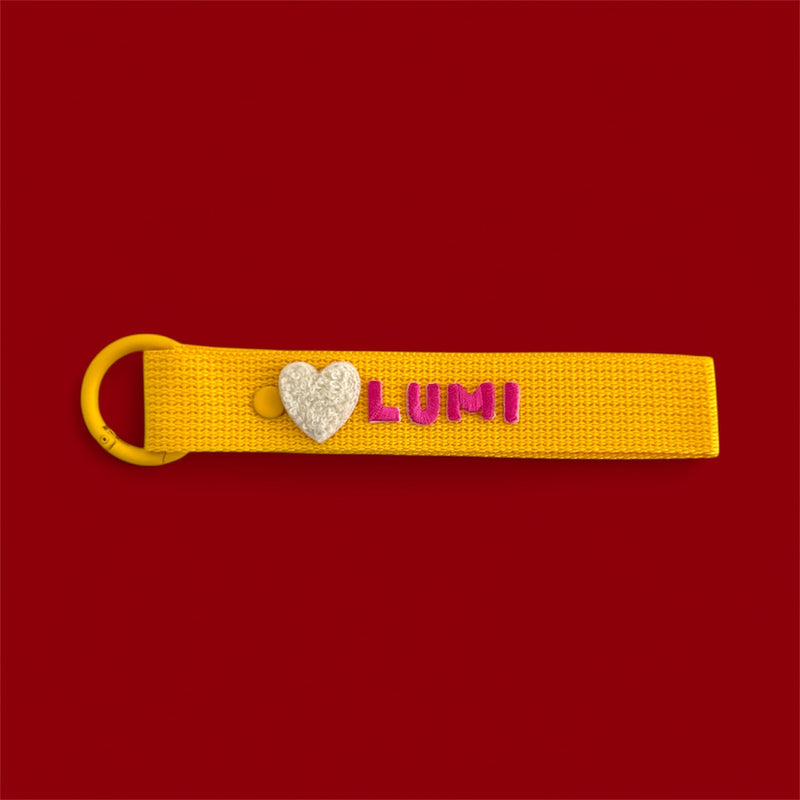 Heart Patch Personalized Name Keychain