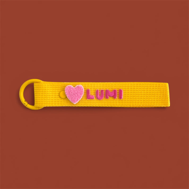 Heart Patch Personalized Name Keychain