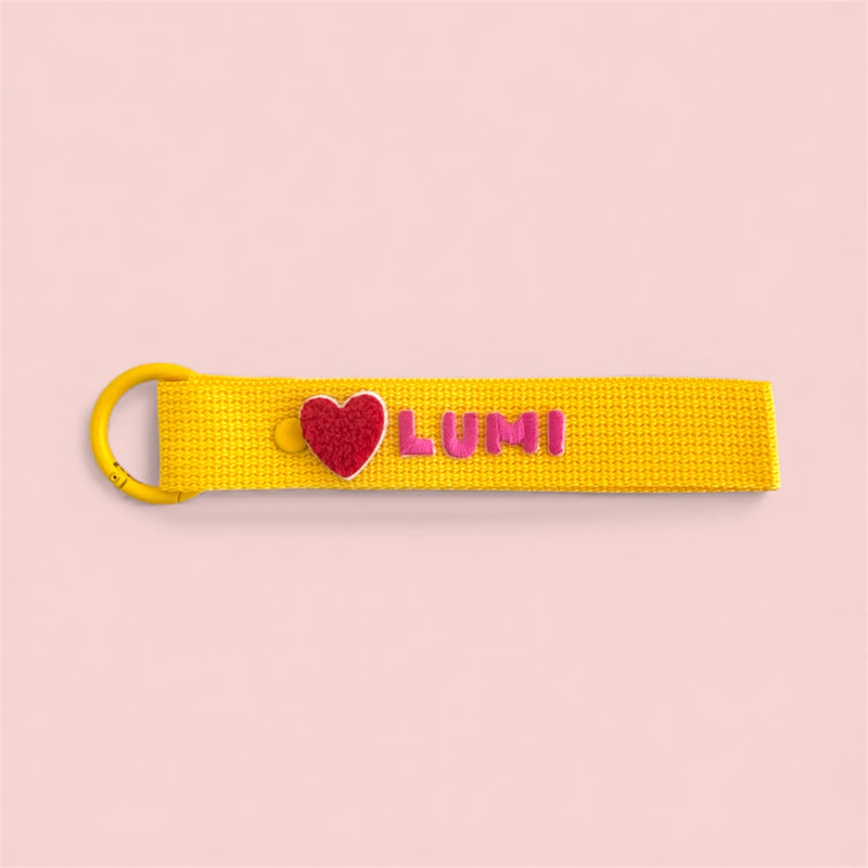 Heart Patch Personalized Name Keychain