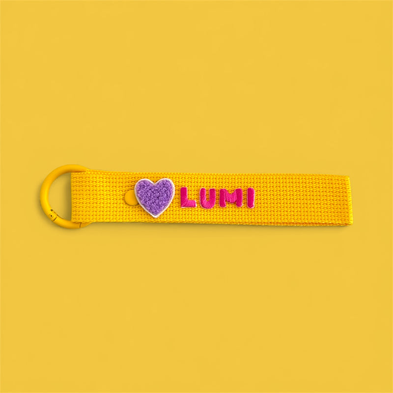Heart Patch Personalized Name Keychain