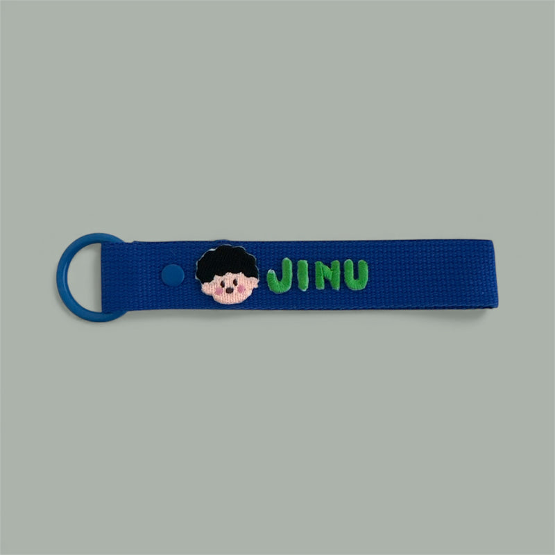 Boy/Girl Patch Personalized Name Keychain