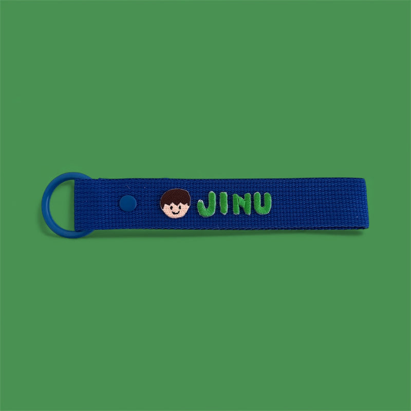 Boy/Girl Patch Personalized Name Keychain
