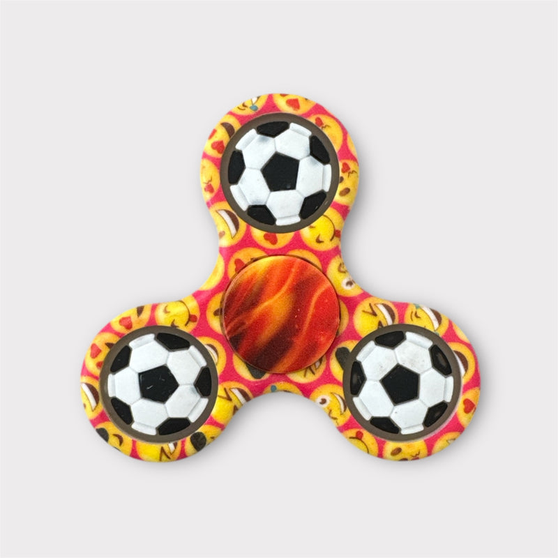 Fidget Spinner - Soccer with smile face