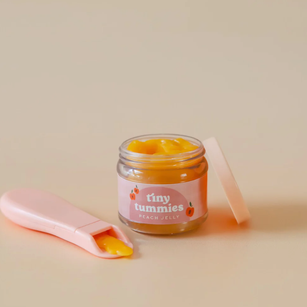 Peach Jelly Food Jar and Spoon