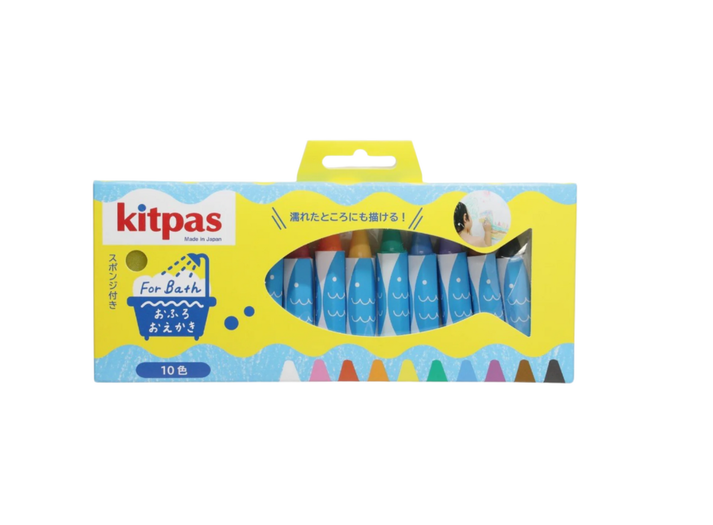 【Rice Wax】 Kitpas For Bath 10 Colors with Sponge