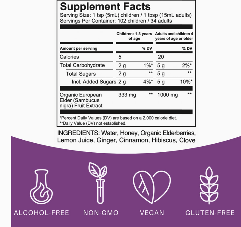 Elderberry by ElderLane 16.9 oz (500ml)