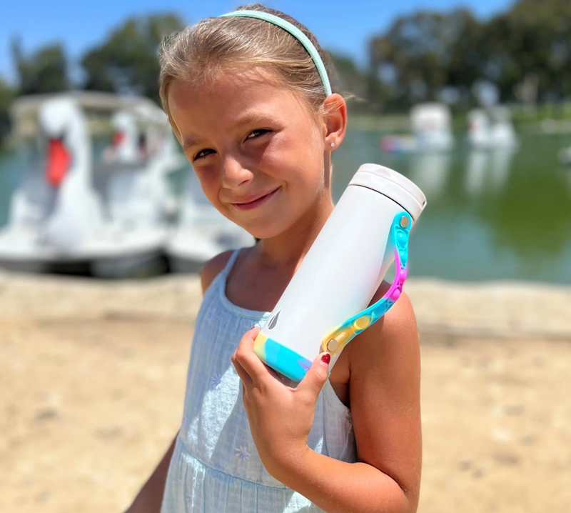 Iconic 14oz Pop Fidget Bottle - White Tie Dye
