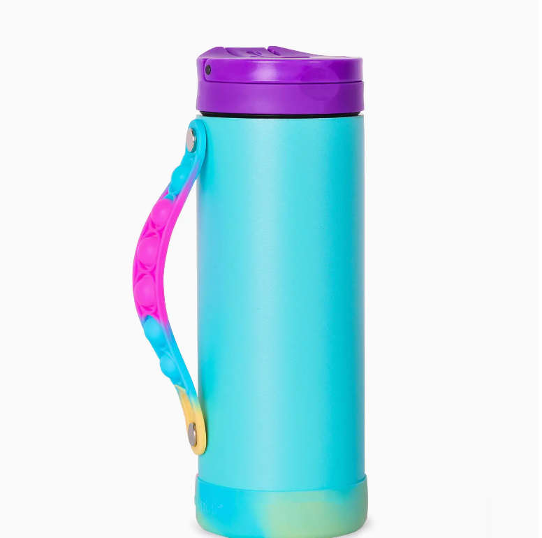 Iconic 14oz Pop Fidget Bottle - Blue Tie Dye