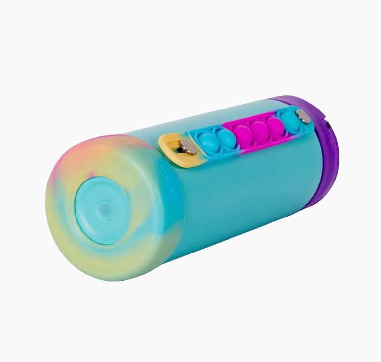 Iconic 14oz Pop Fidget Bottle - Blue Tie Dye