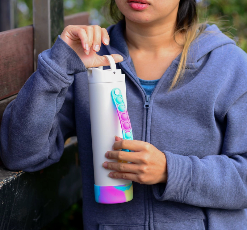 20oz Iconic Pop Bottle - White Tie Dye