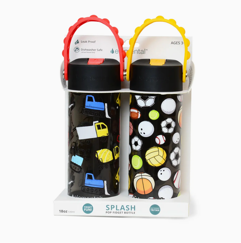 18oz Splash Pop Bottle Duo-Pack -Construction/Sports