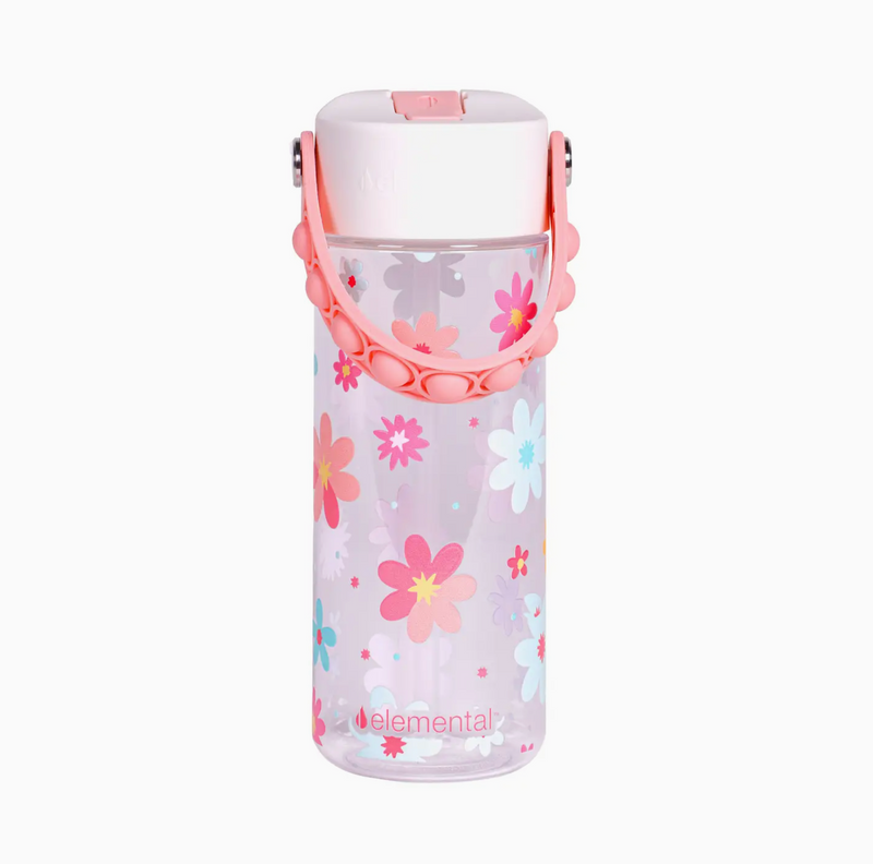18oz Splash Pop Bottle -Spring Blossom Clear