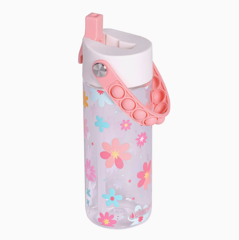 18oz Splash Pop Bottle -Spring Blossom Clear