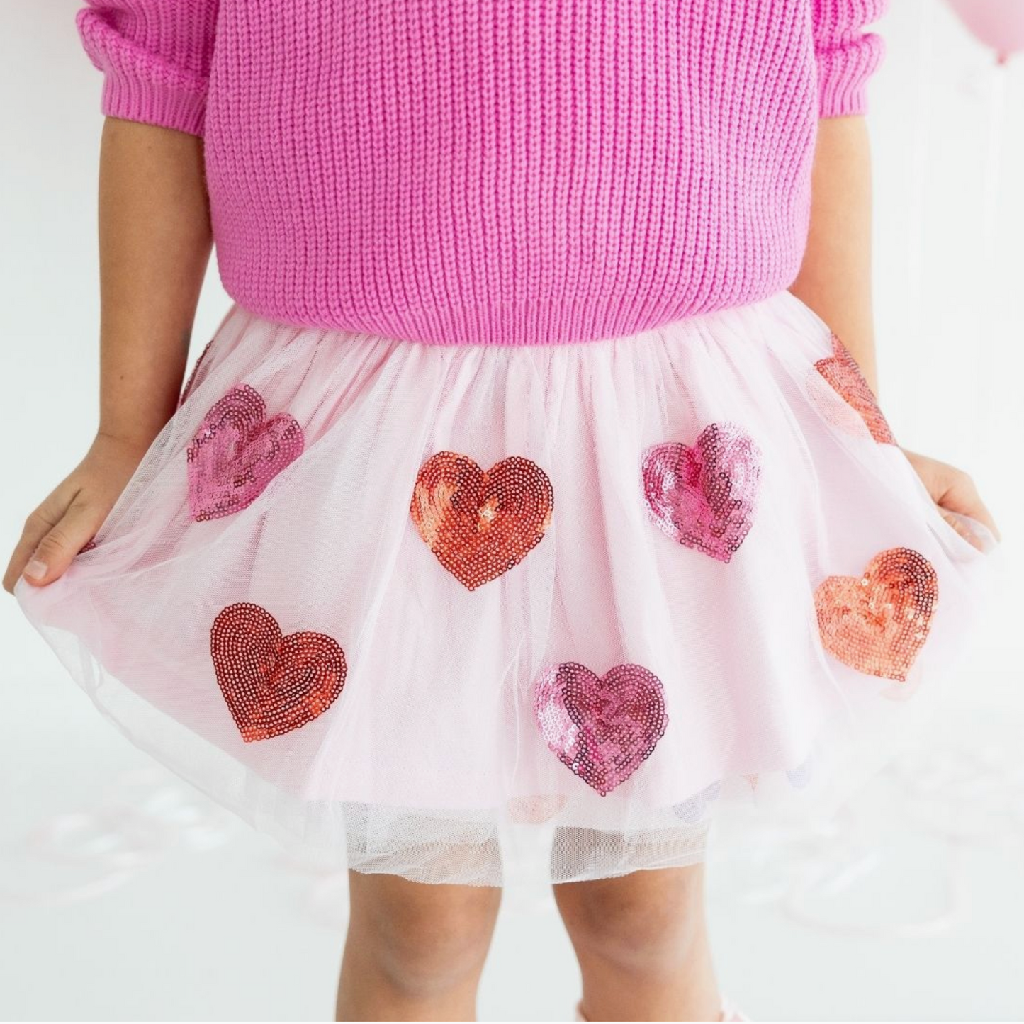 Sequin Heart Valentine's Day Tutu