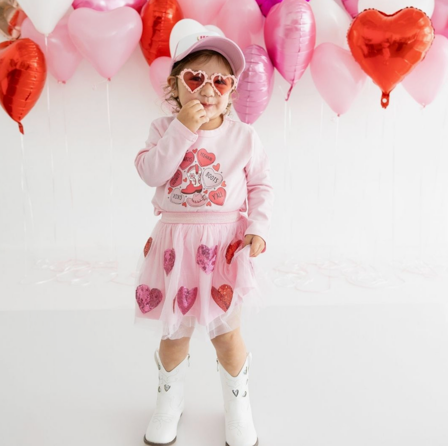 Sequin Heart Valentine's Day Tutu