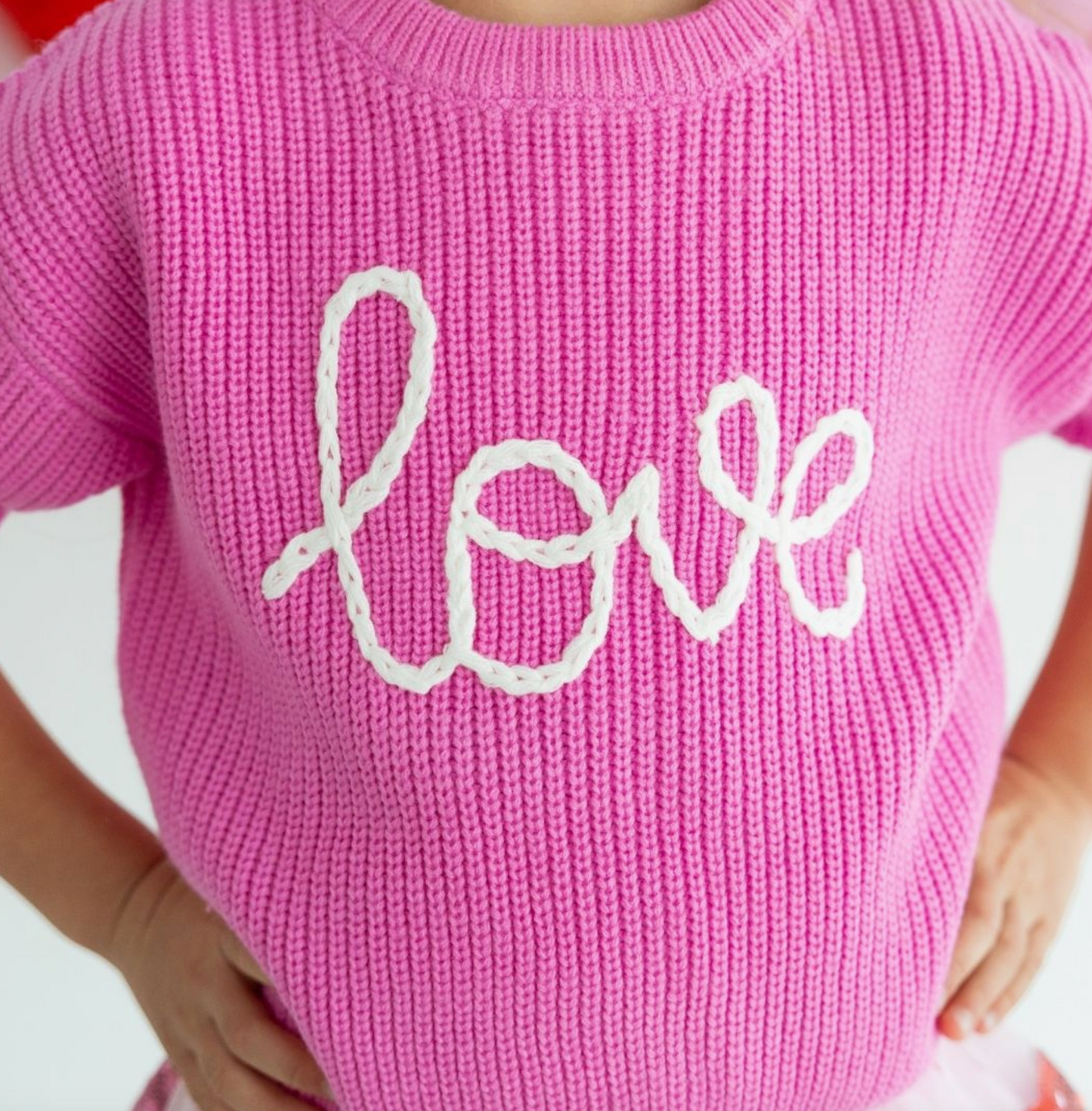 Love Valentine's Day Knit Sweater  Kids