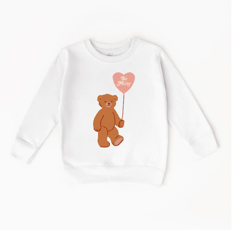Be Mine Bear Balloon Crewneck
