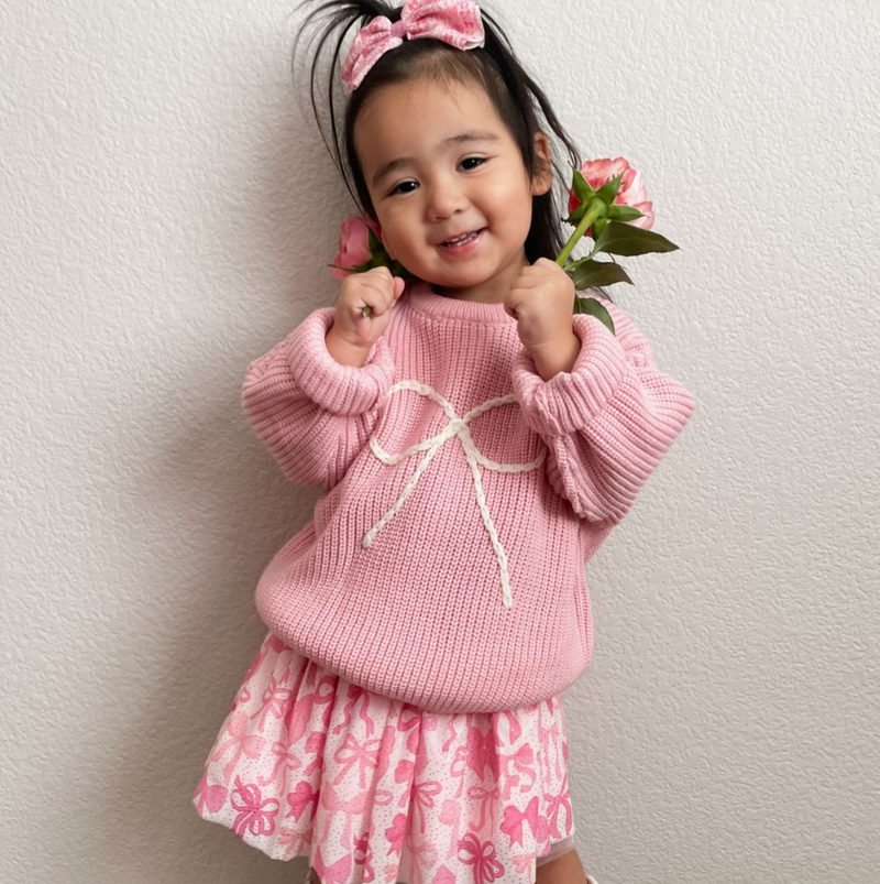 Bow Yarn Knit Sweater