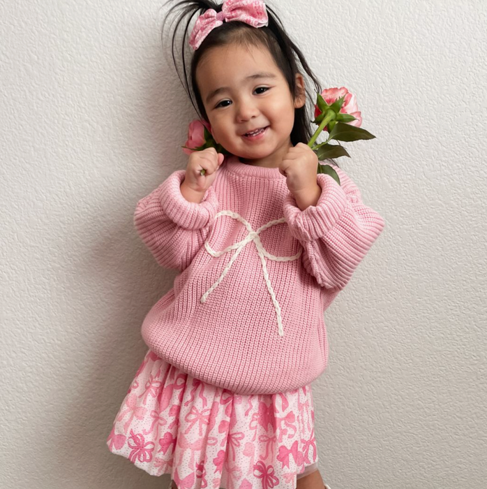 Bow Yarn Knit Sweater