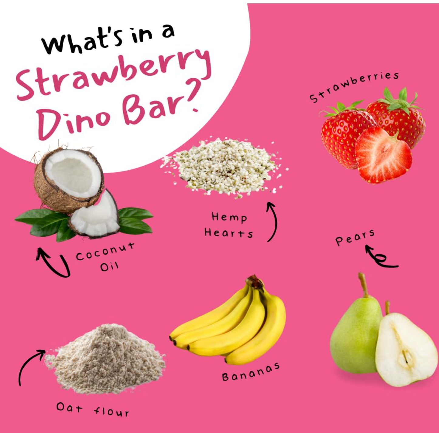 DINO BARS Strawberry Bar | 10 packs