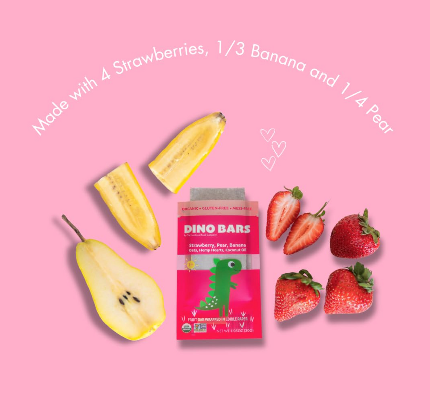 DINO BARS Strawberry Bar | 10 packs