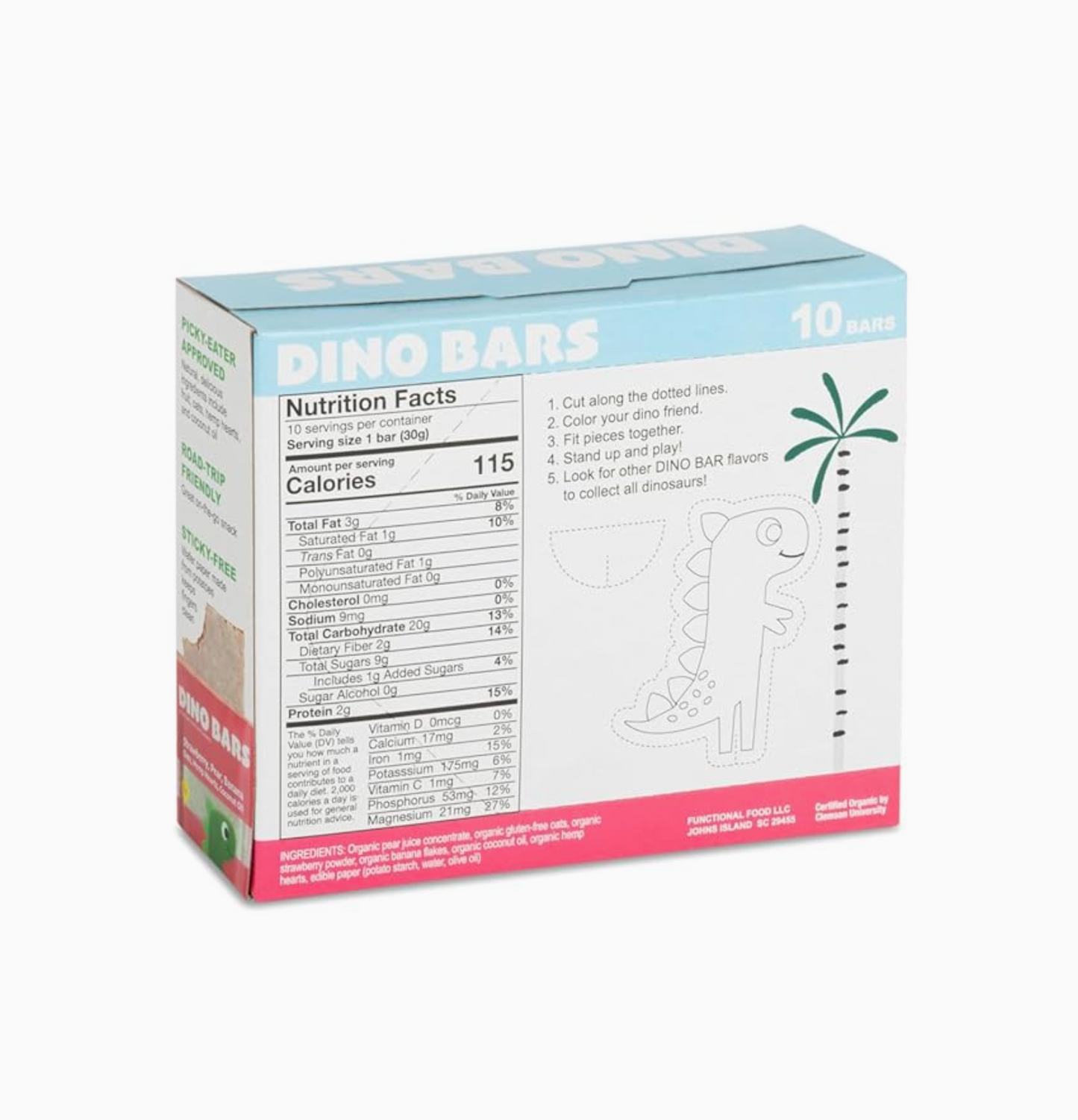 DINO BARS Strawberry Bar | 10 packs